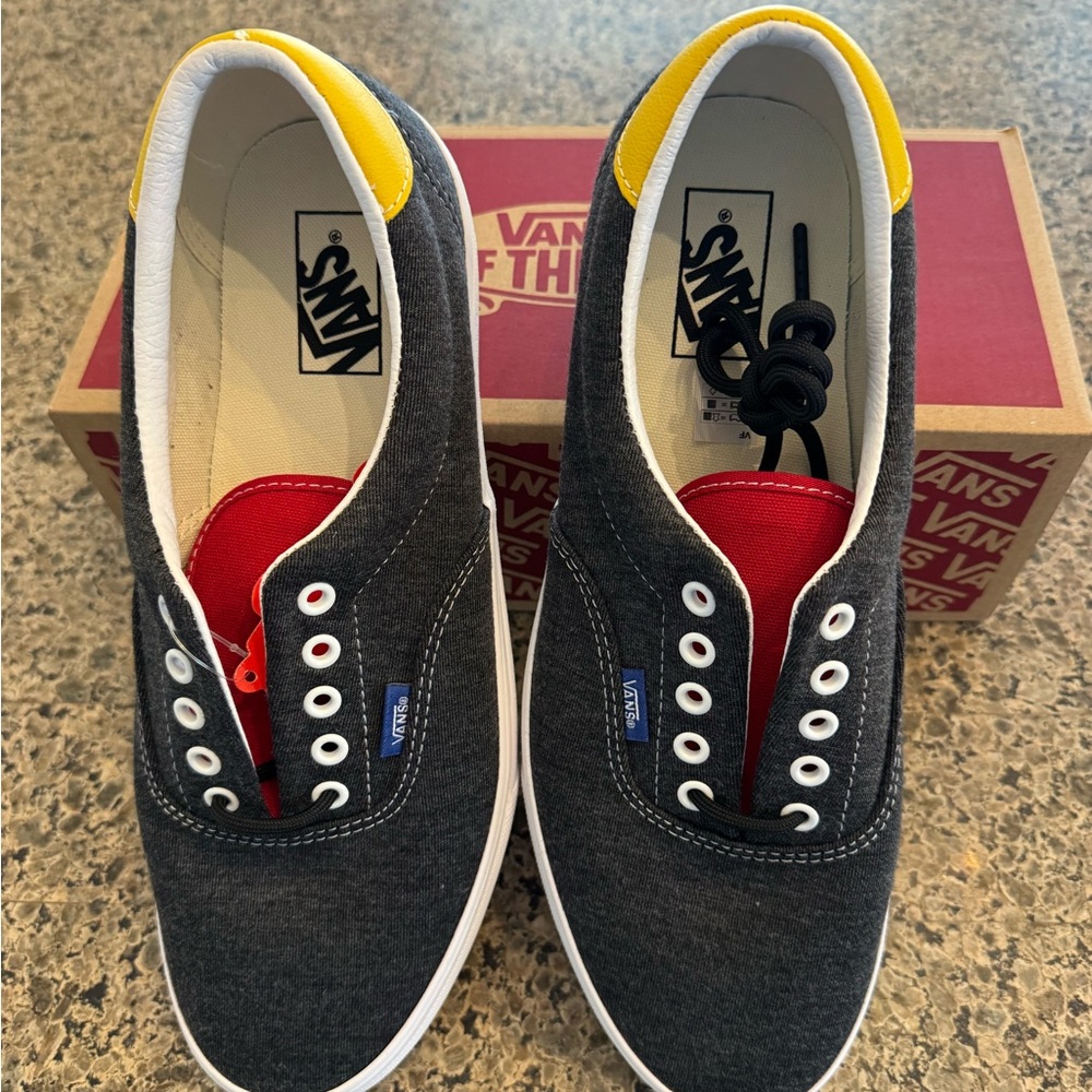 Vans Era 59 Boxed Sneakers - Black with Red & Yellow Accents